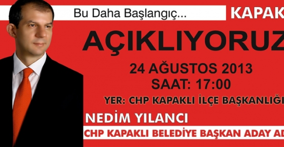 Nedim Yılancı aday adaylığını açıklıyor